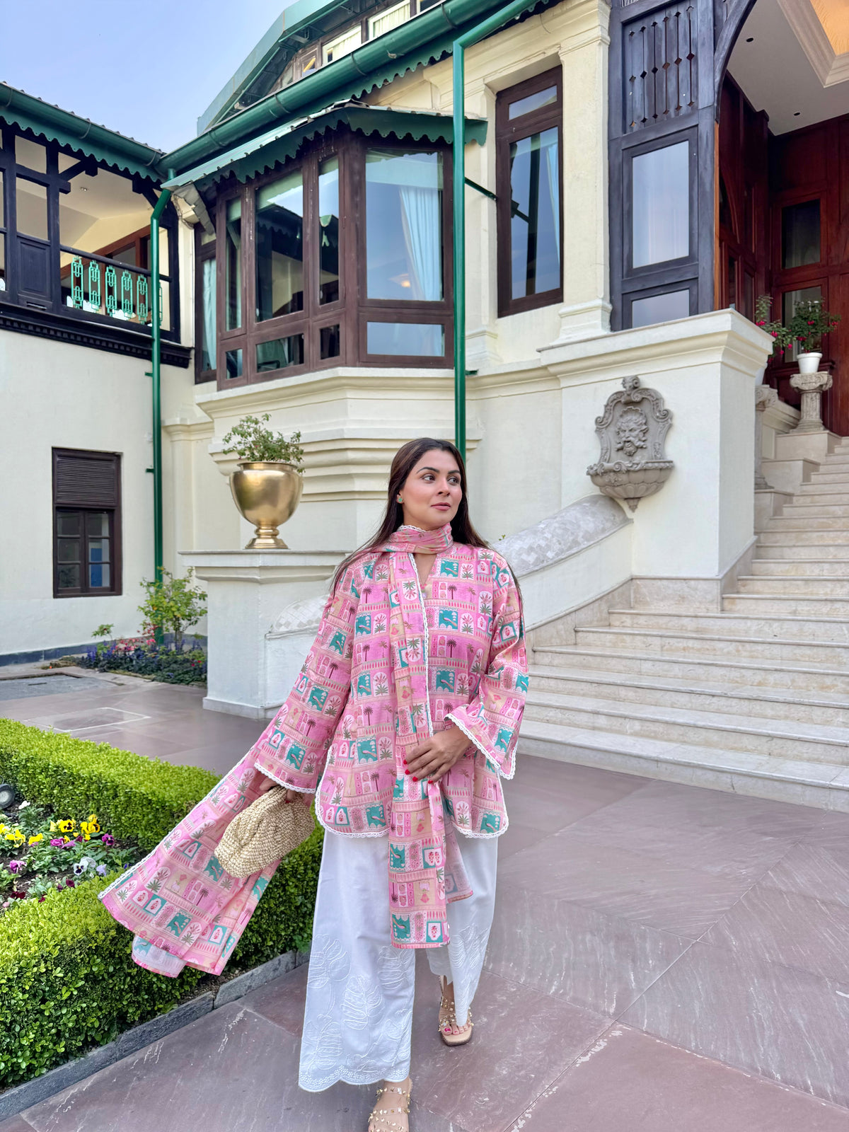 Soft Pink Cotton Kurta Set