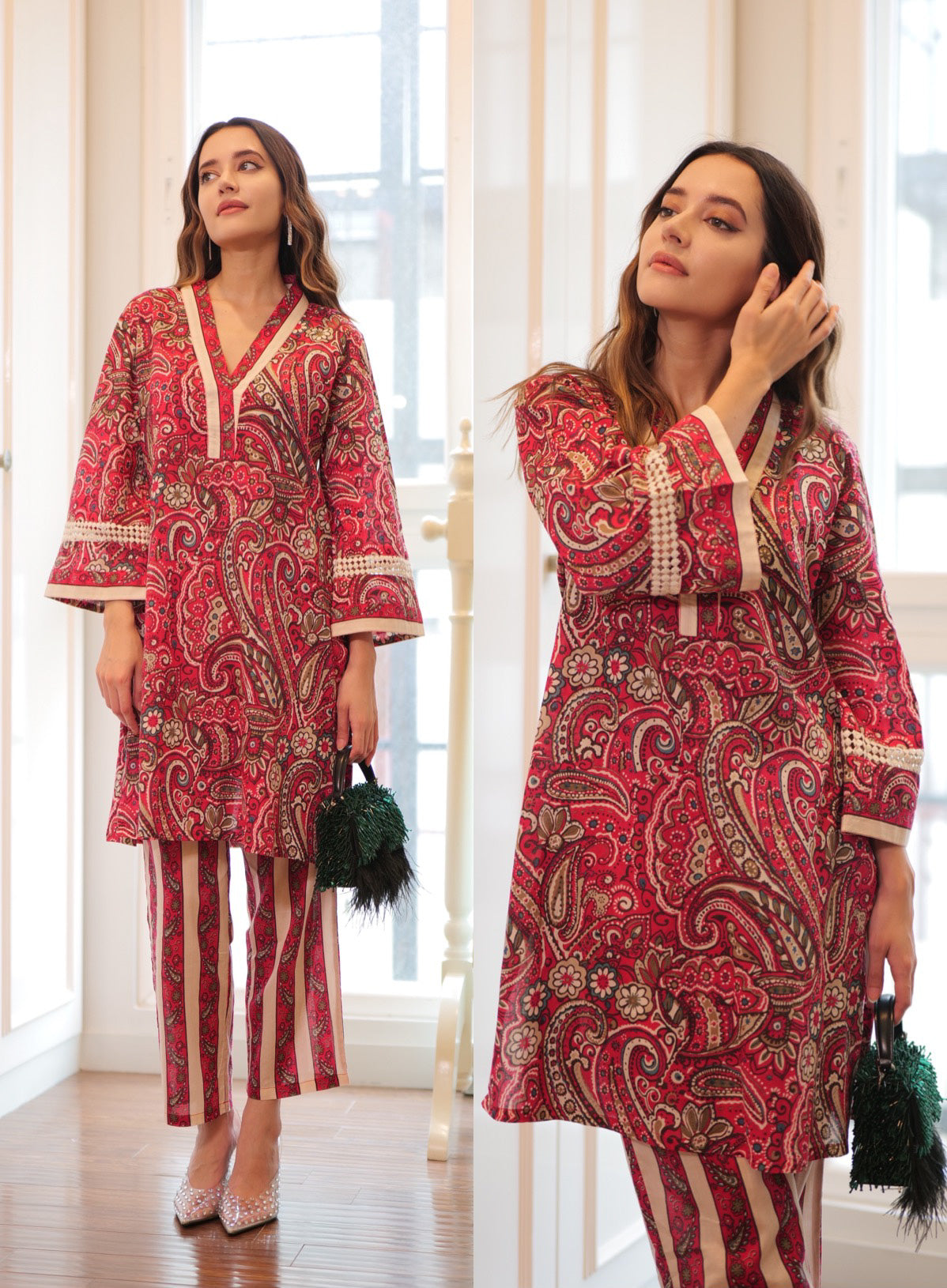 Rose Pink Kurta Pants Set