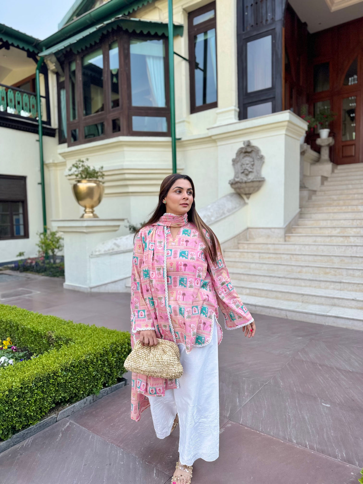 Soft Pink Cotton Kurta Set