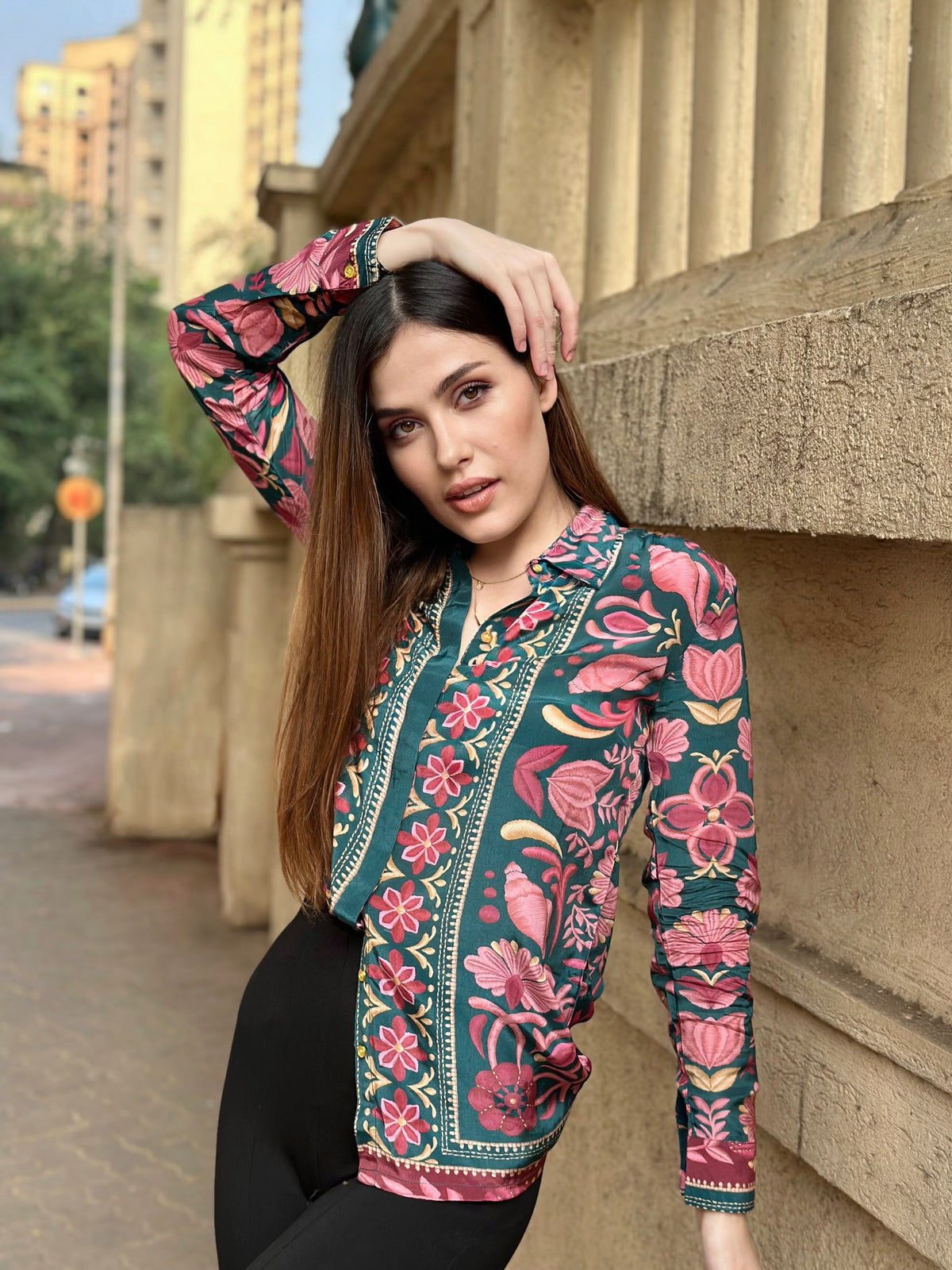 Color Block Printed Shirt