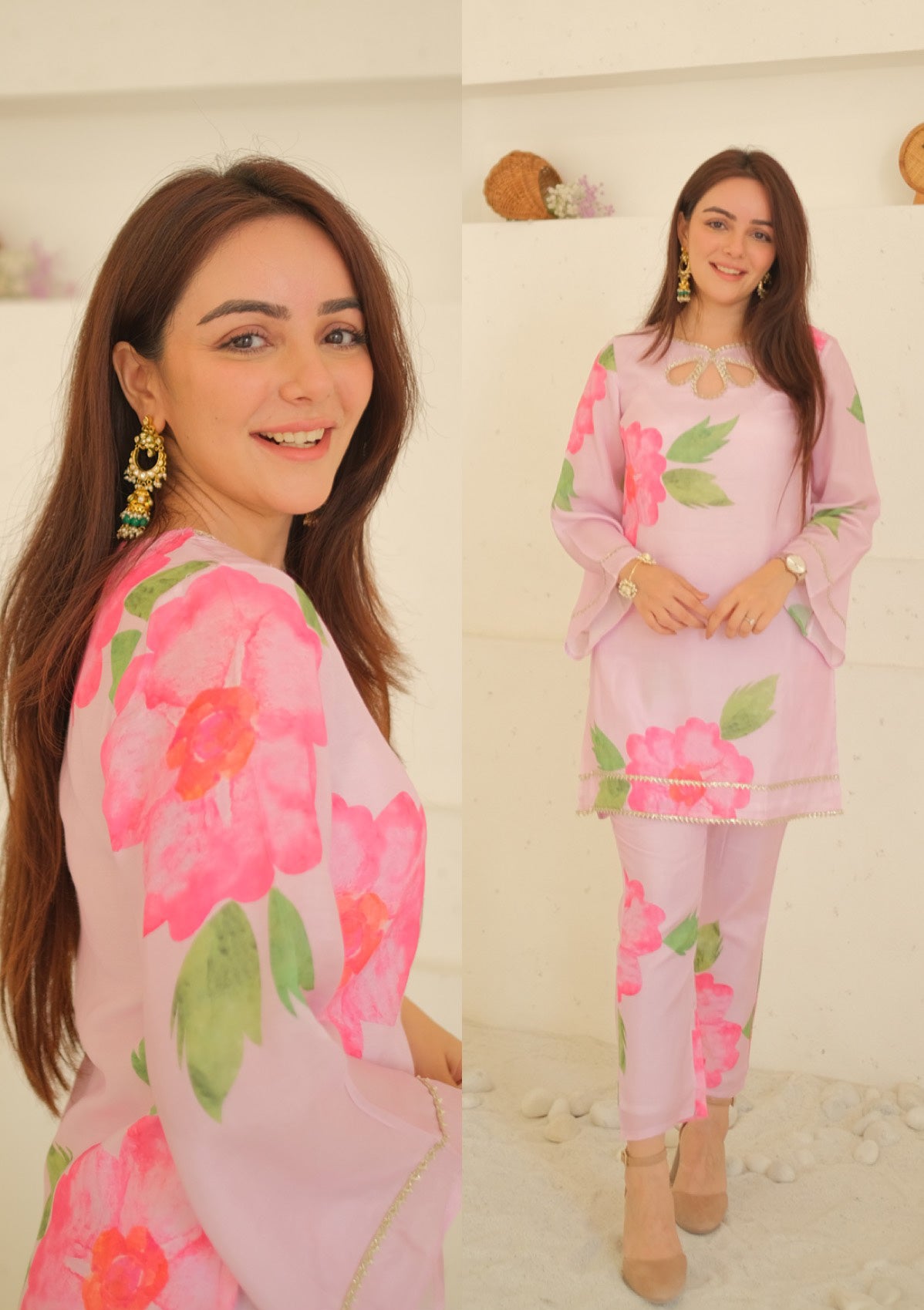 Pink Orchid Kurta Pants Set