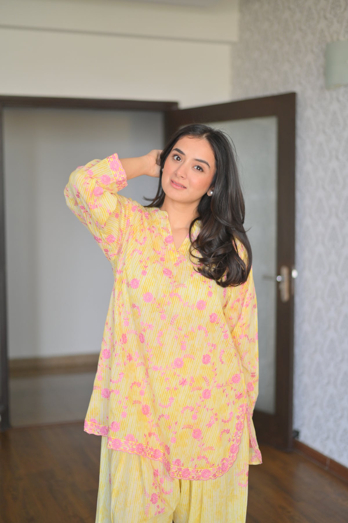 Yellow Embroidered Kurta Set