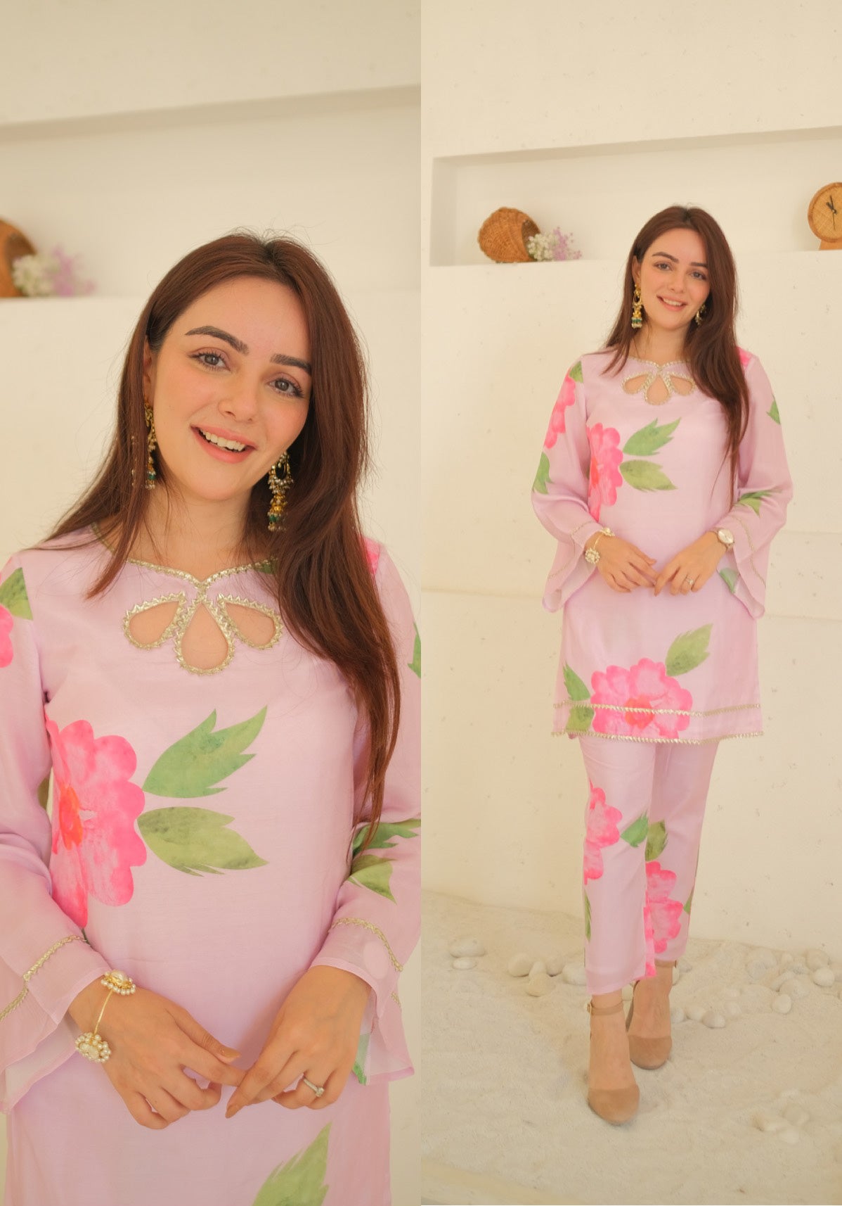 Pink Orchid Kurta Pants Set