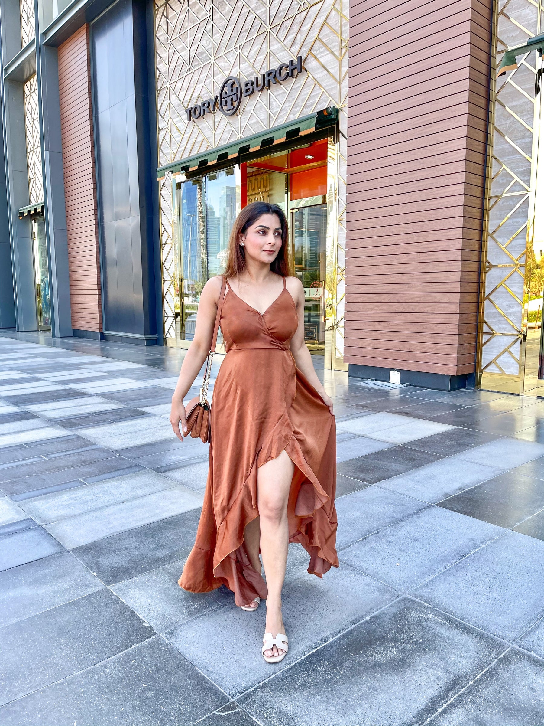 Strappy Satin Beach Dress