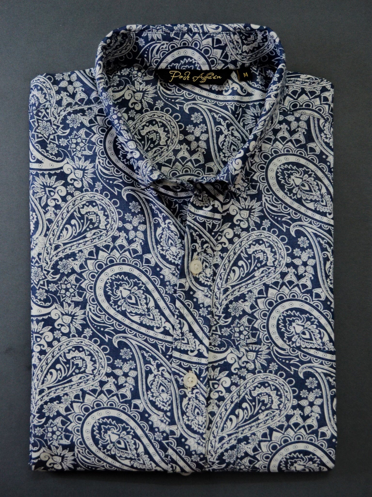 Printed Denim Men’s Casual Shirt