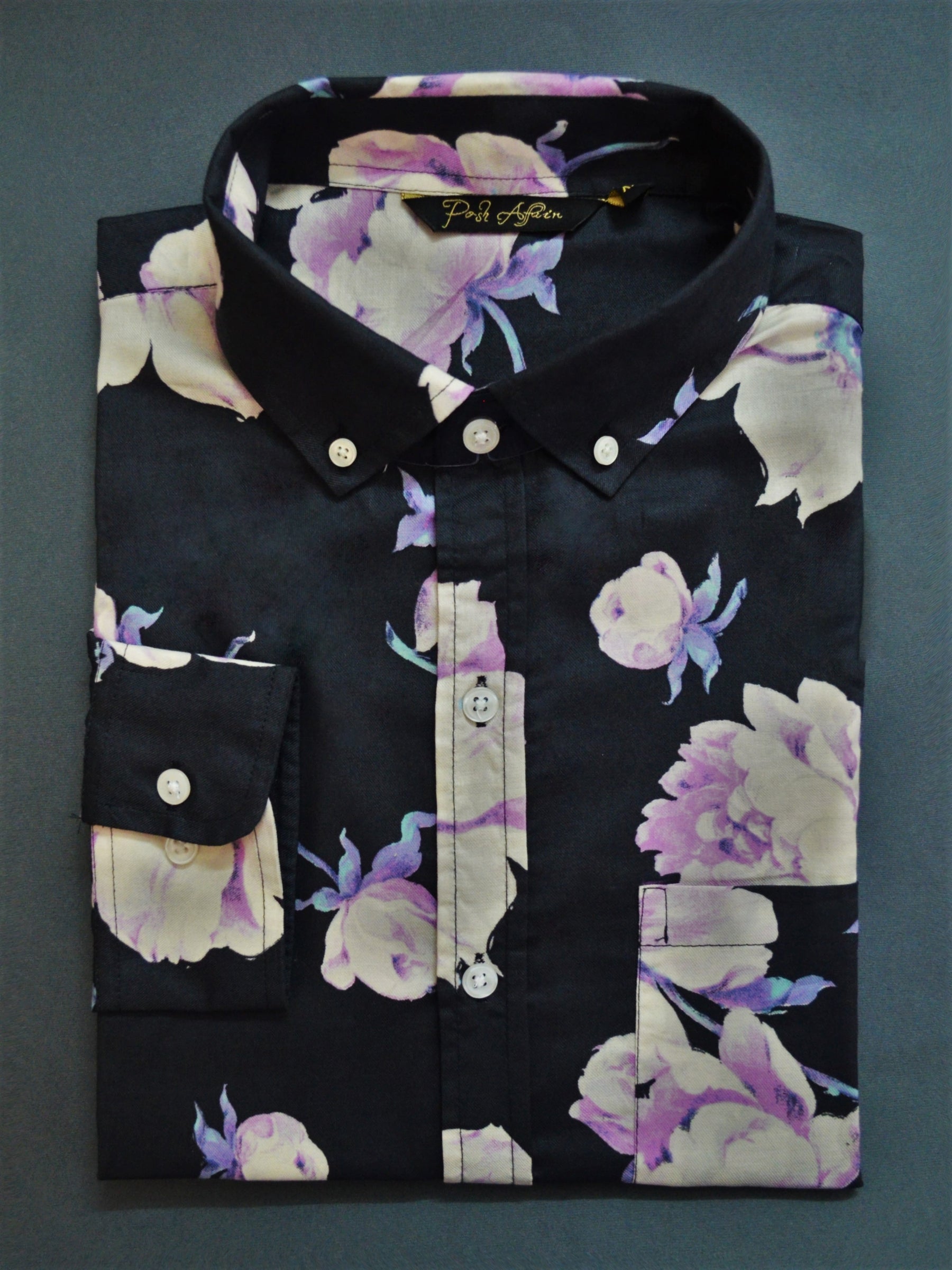 Flourish Print Casual Men's Shirt