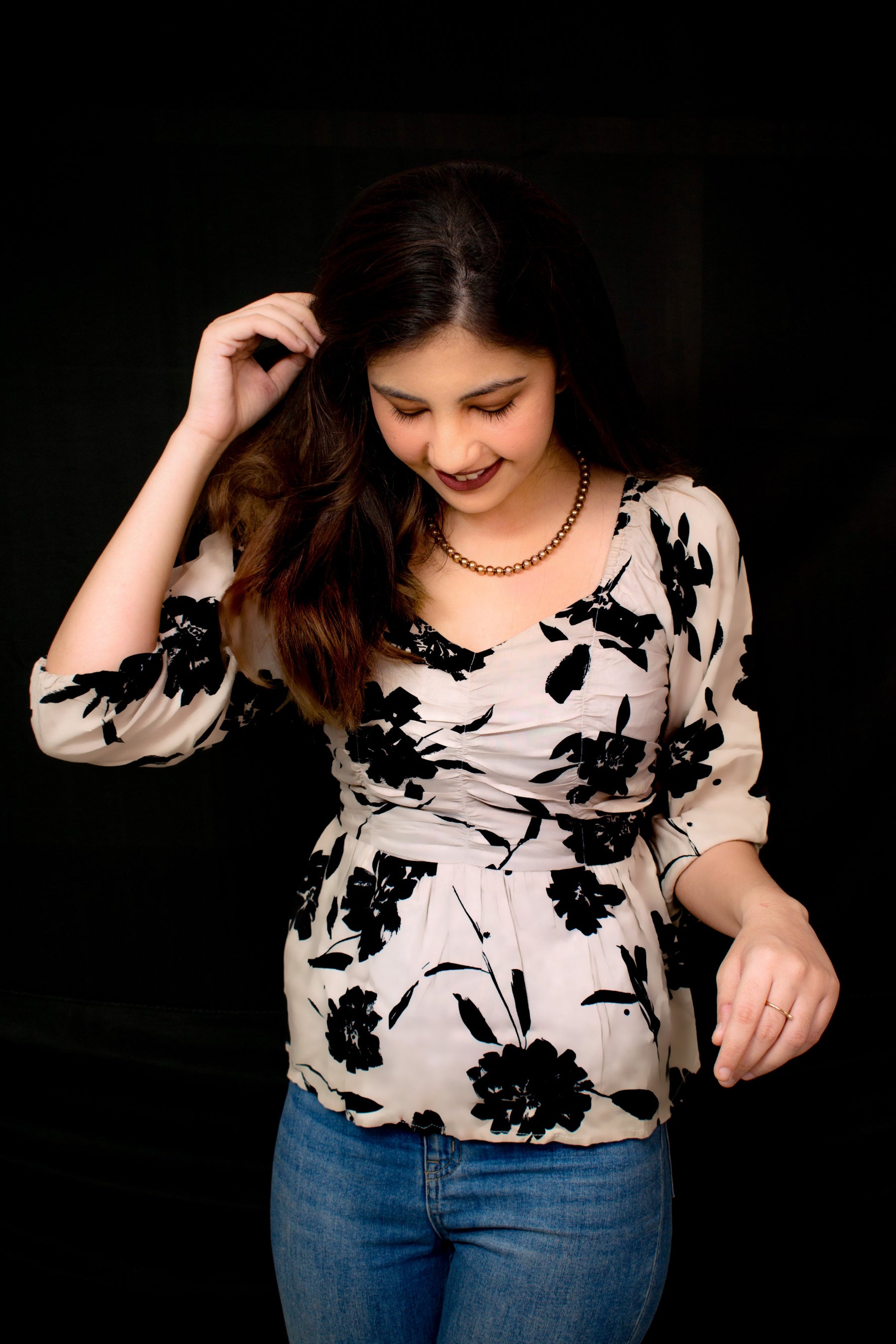 Floral Rush Gathered Top
