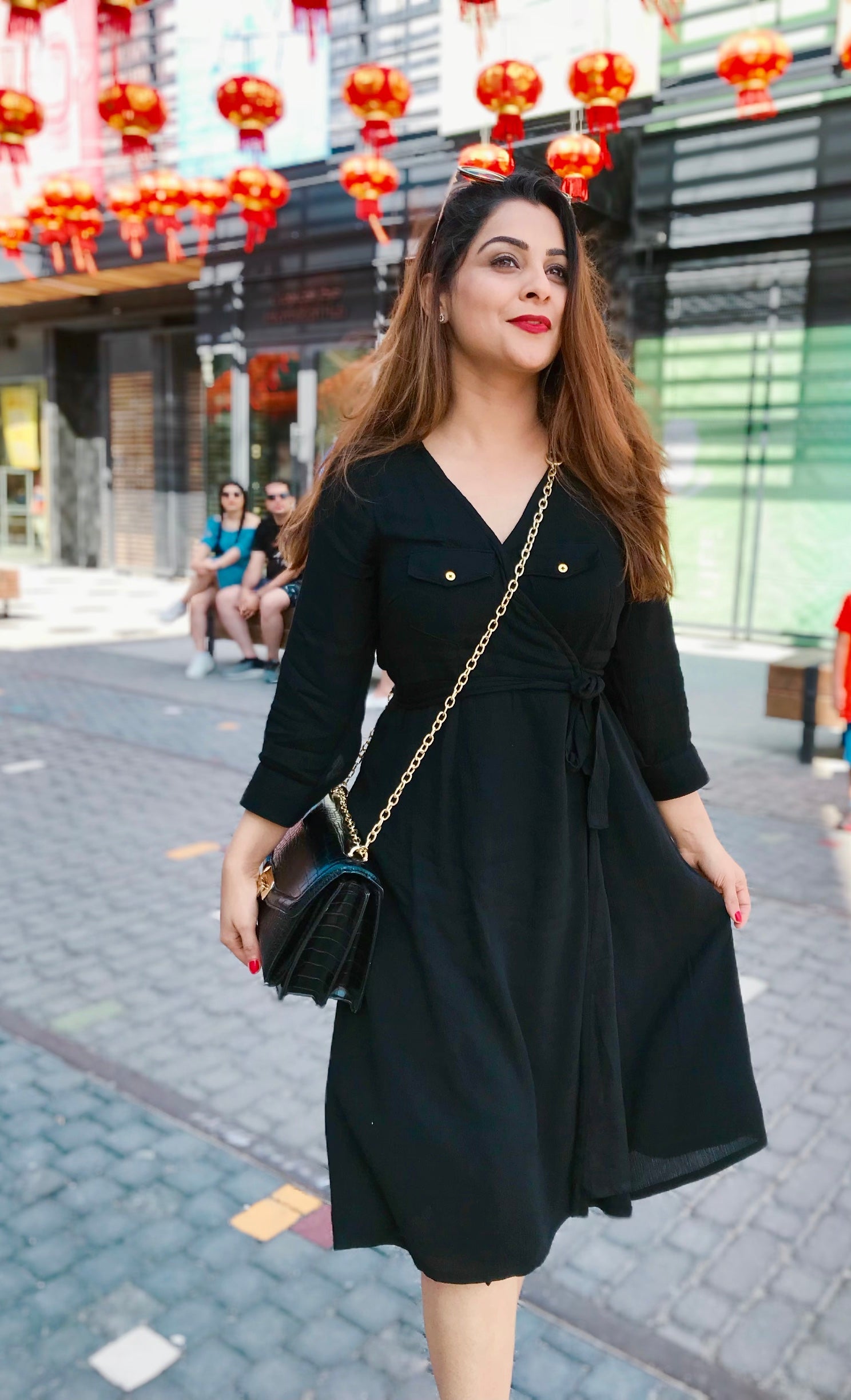 Midnight Black Wrap Dress