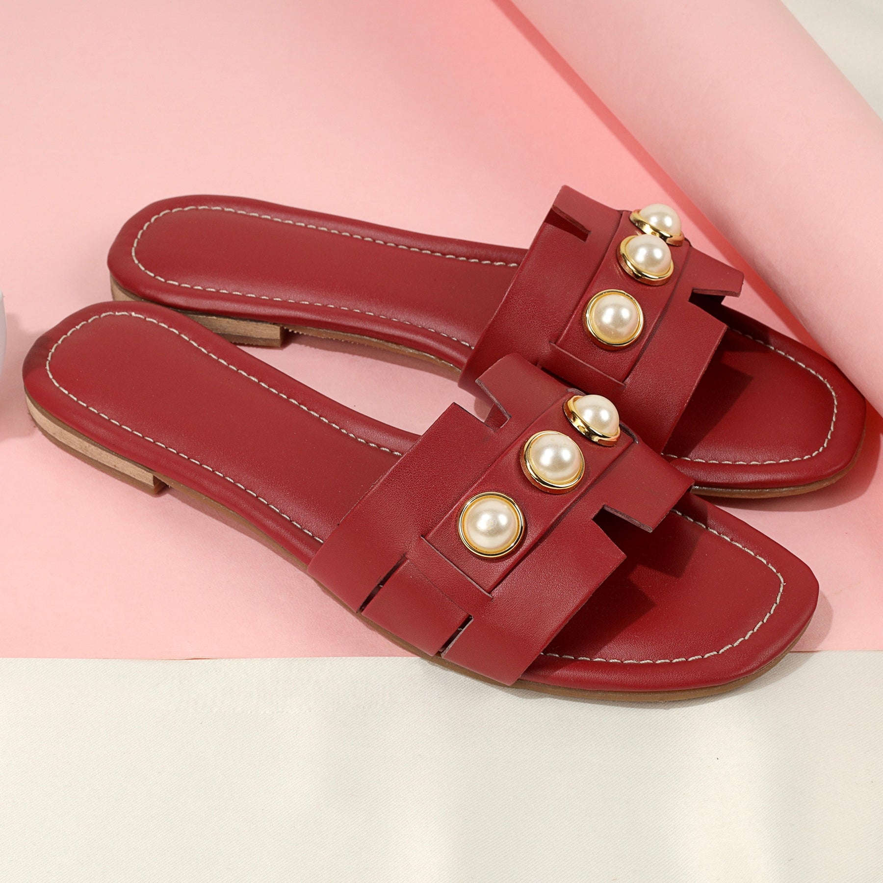 Ruby Red Opal Slides
