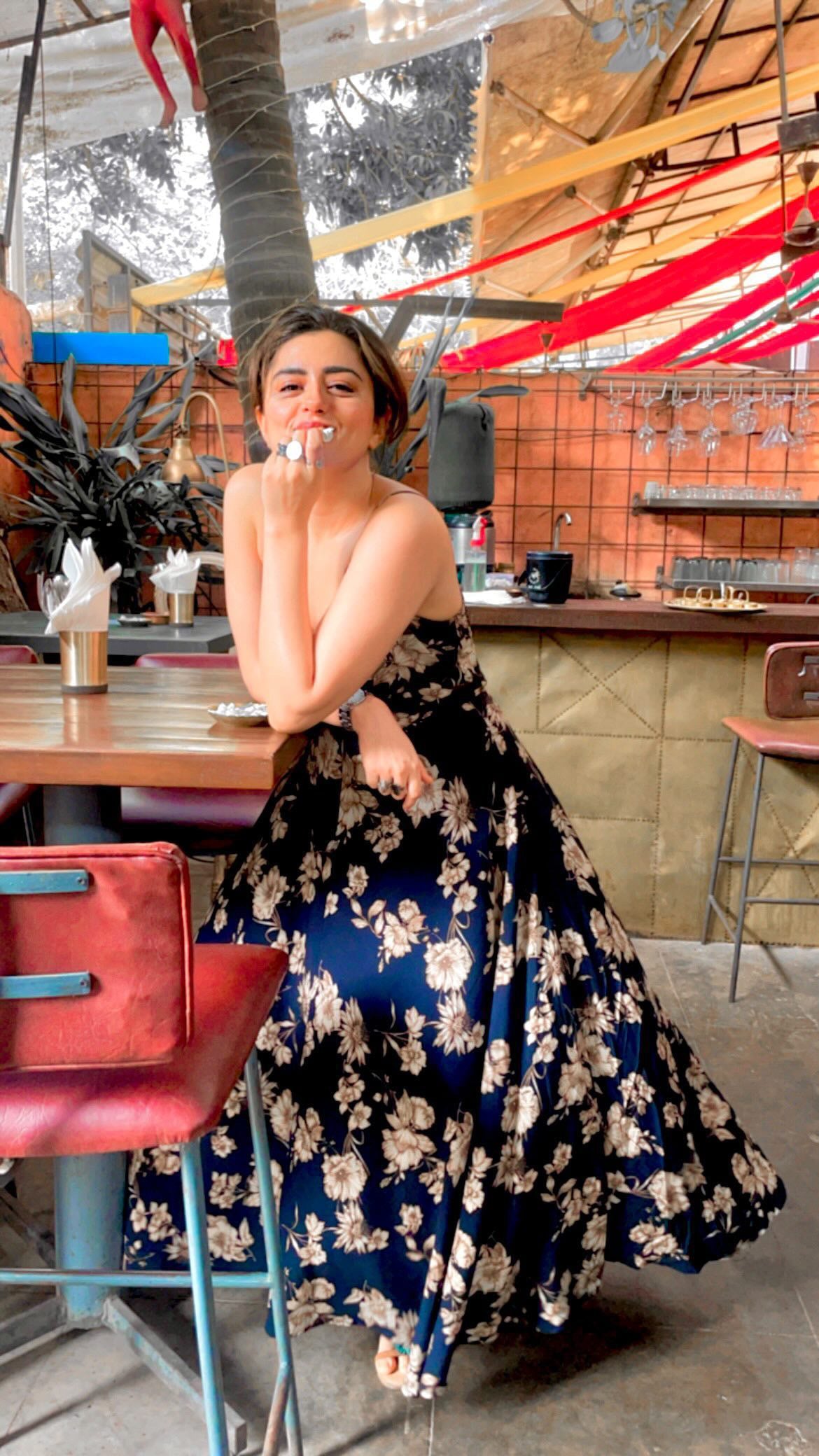 Strappy Black Floral Maxi Dress