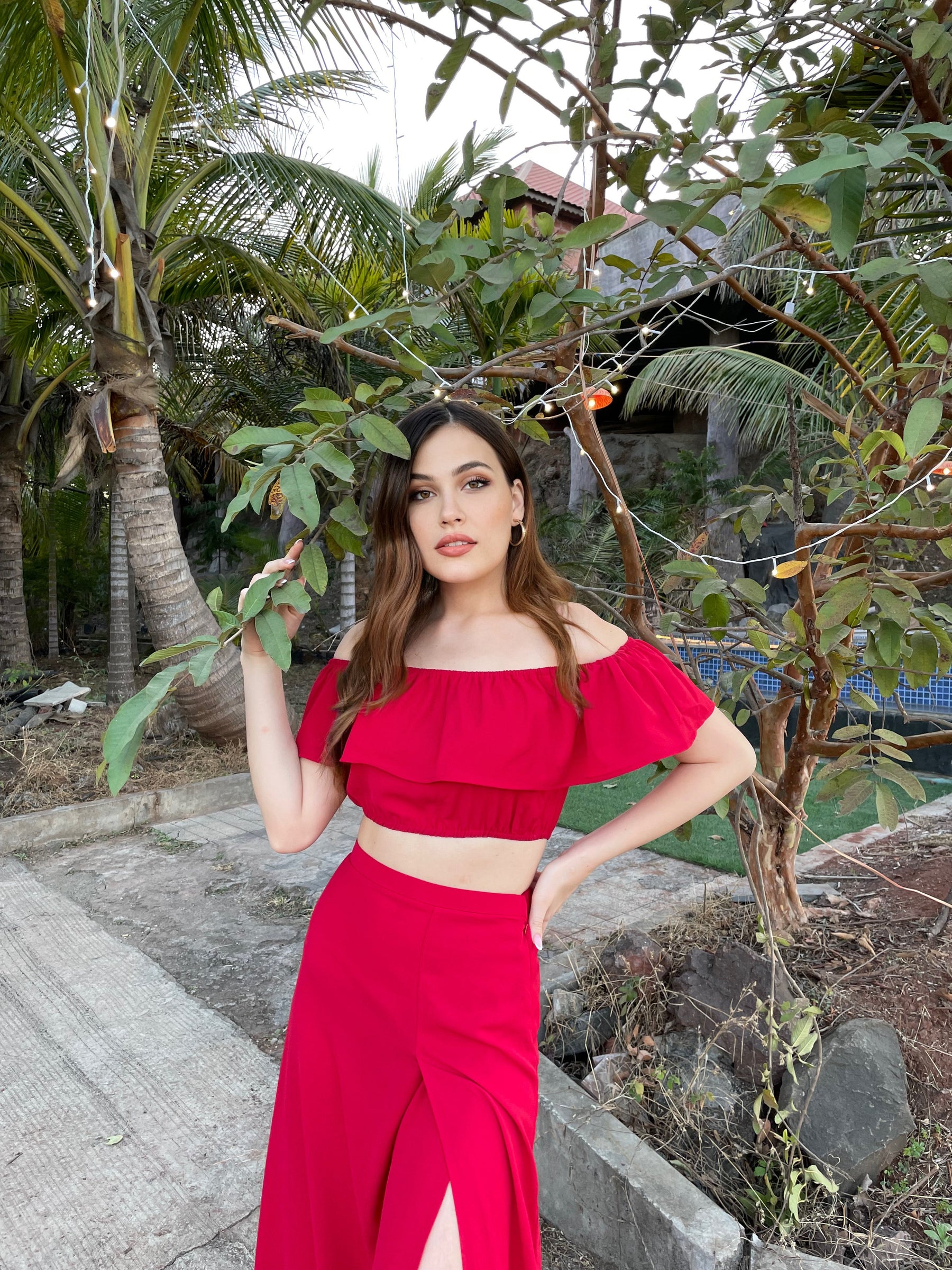 Fuchsia Beach Red Coord Set