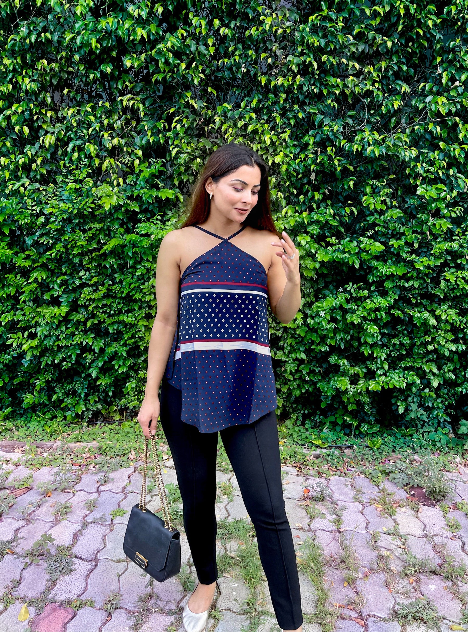 Blue Printed Top
