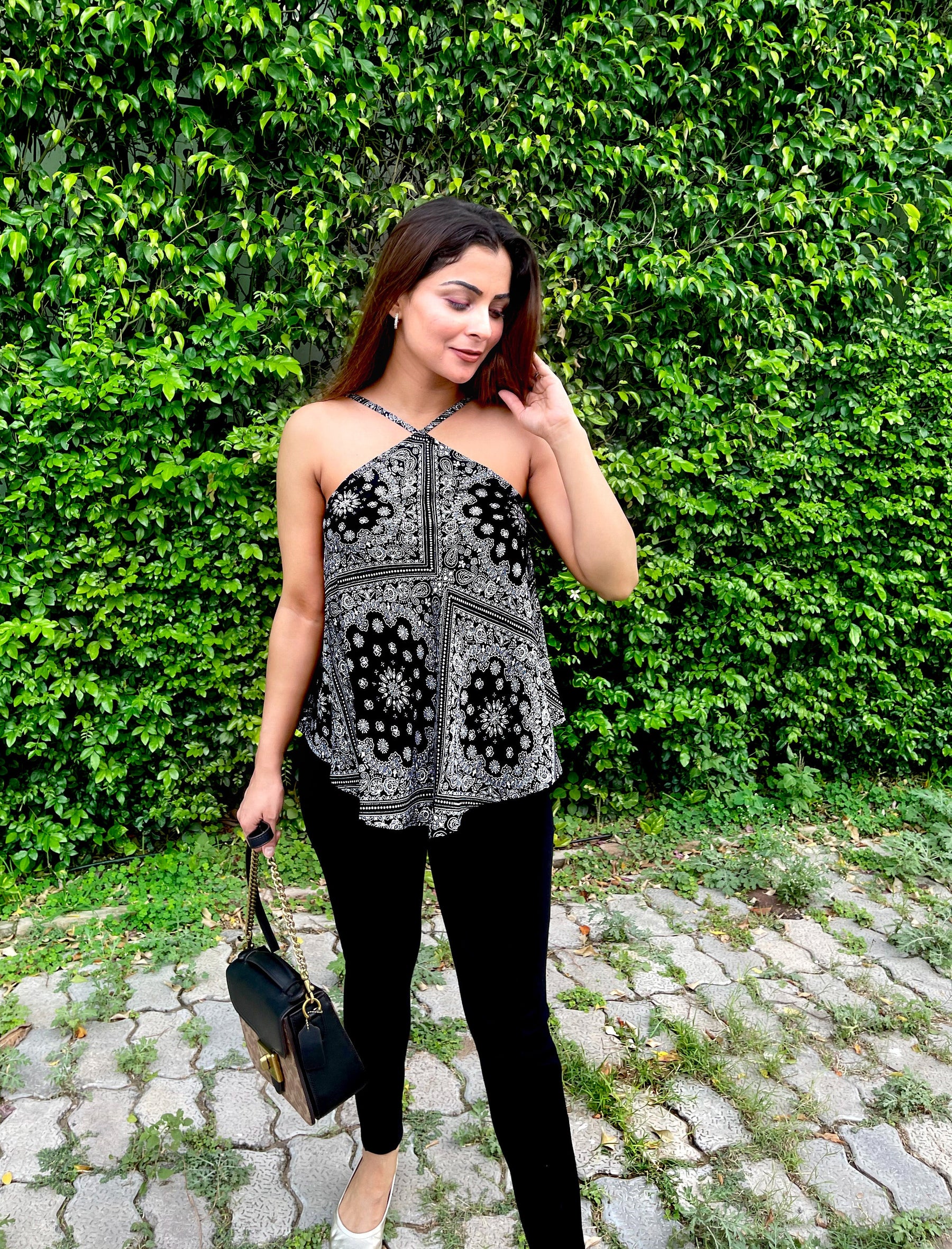 Black Monochrome Top