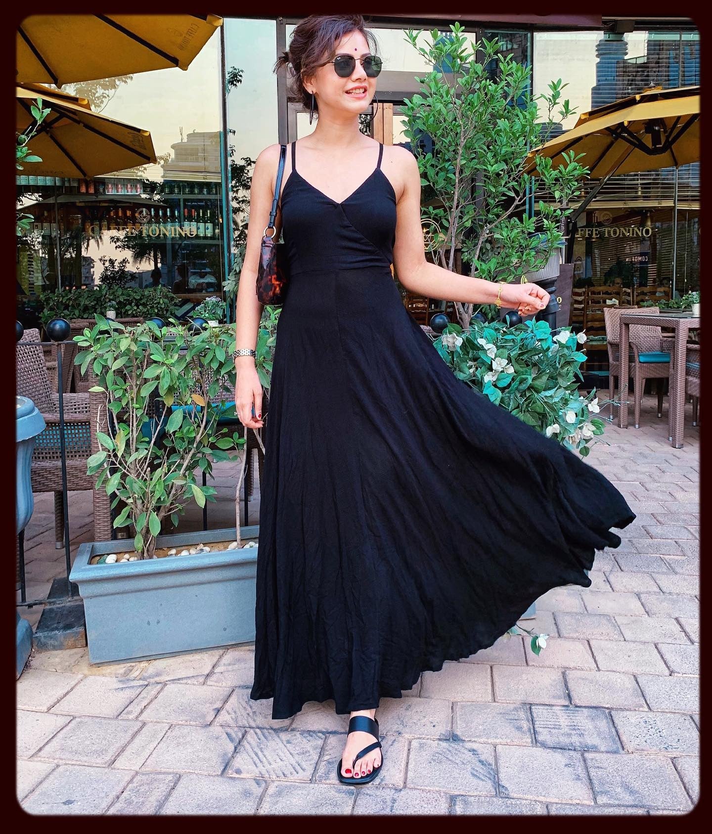 Strappy Black Maxi Dress