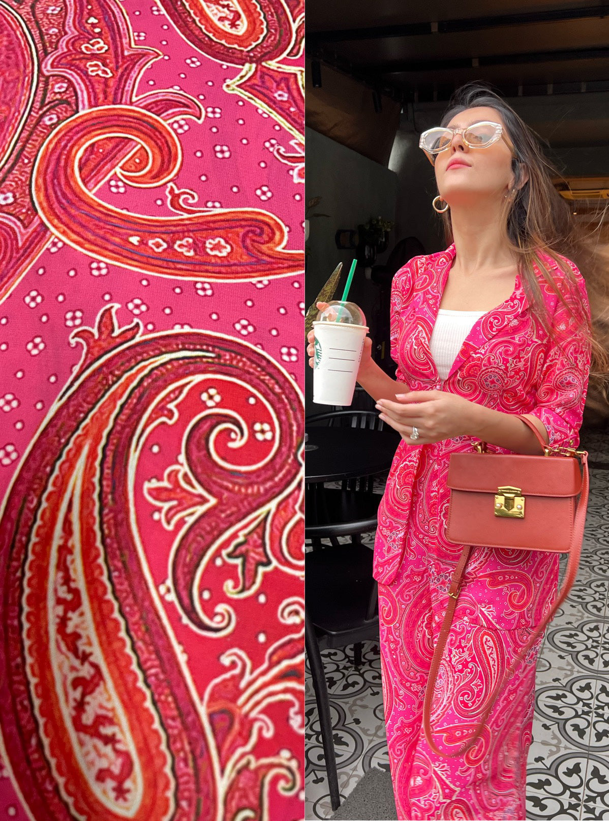 Pink Paisley Print Coord Set
