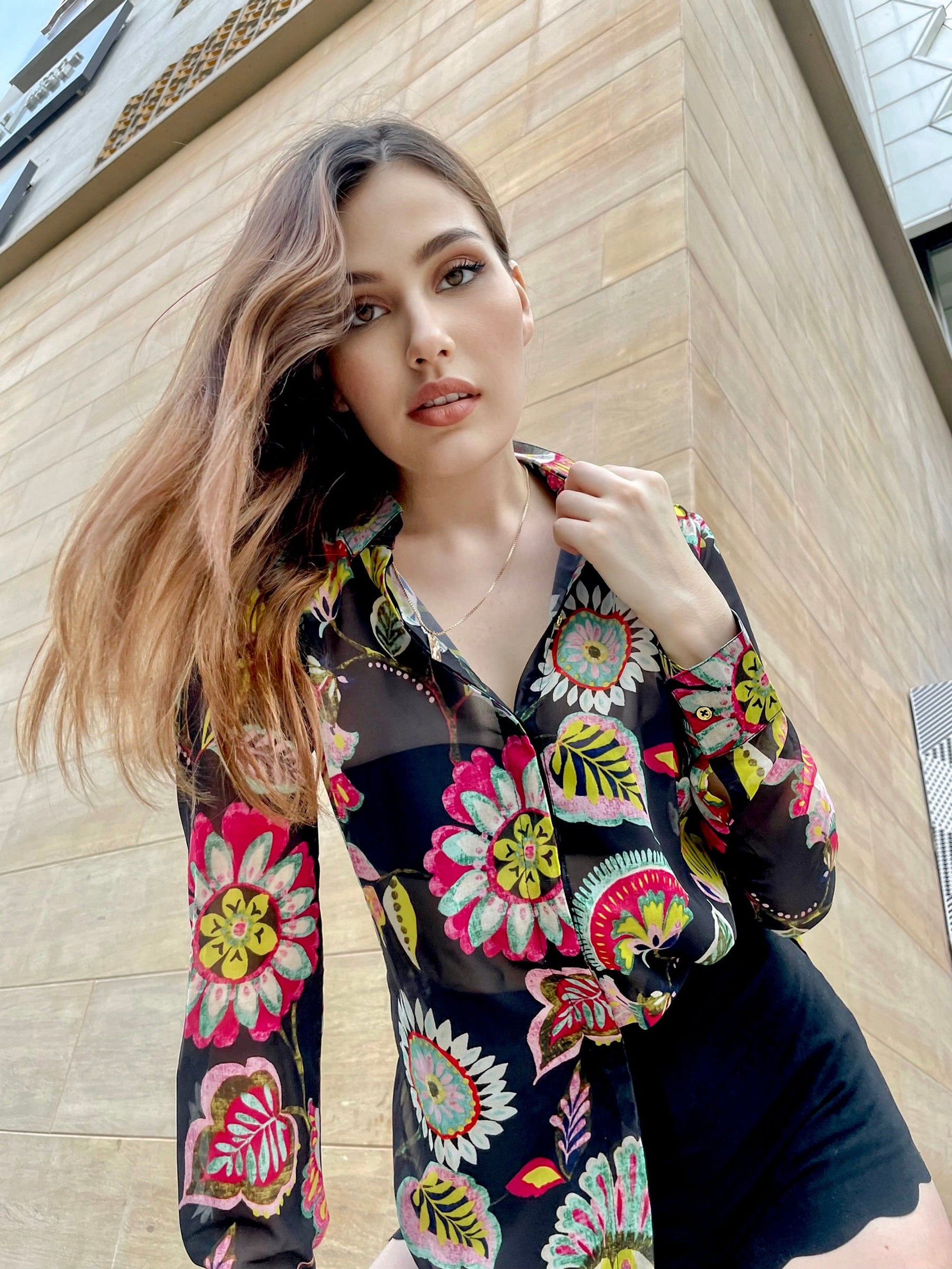 Floral Abstract Print Shirt