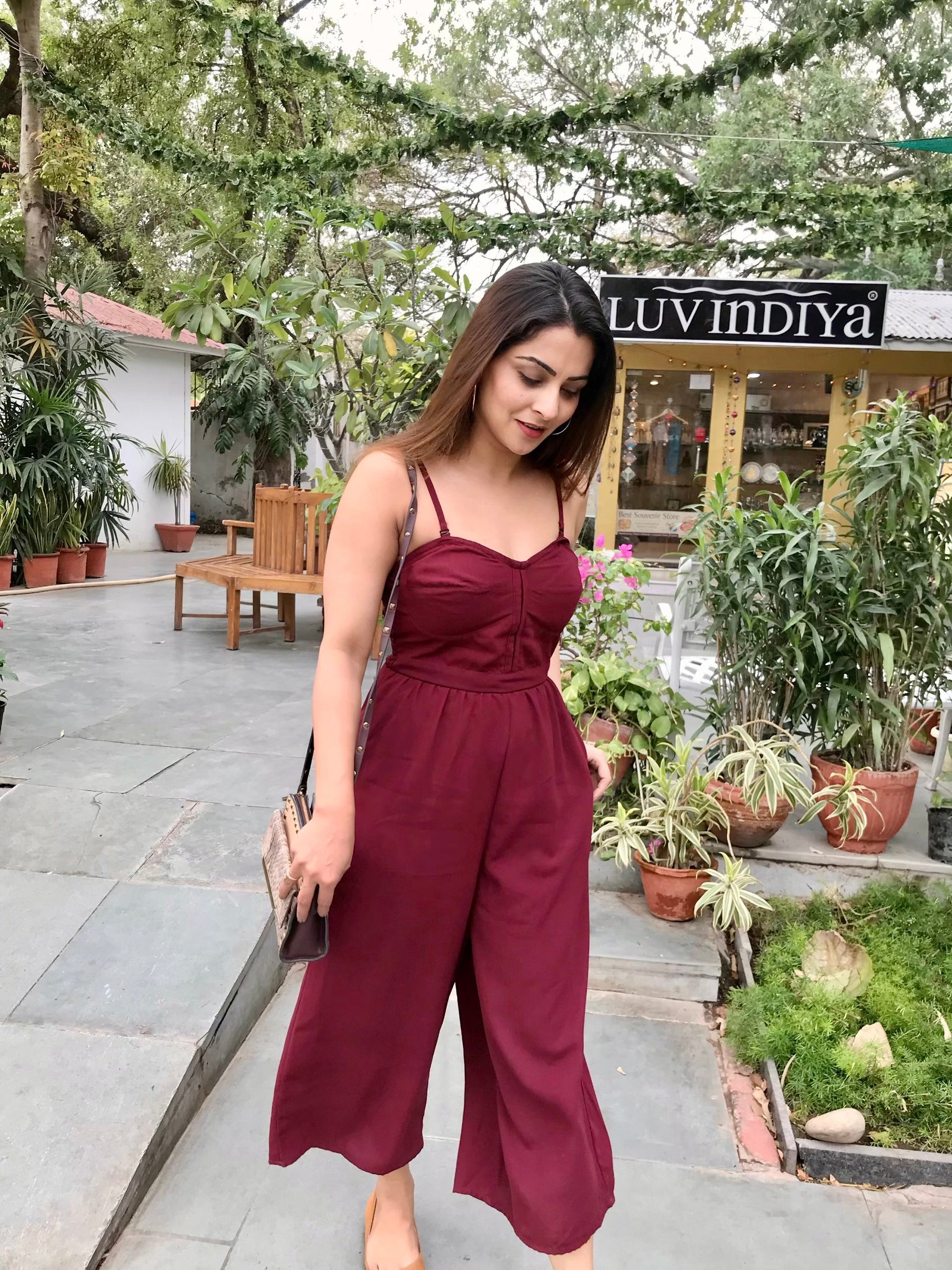 Eden Wine Jumpsuit