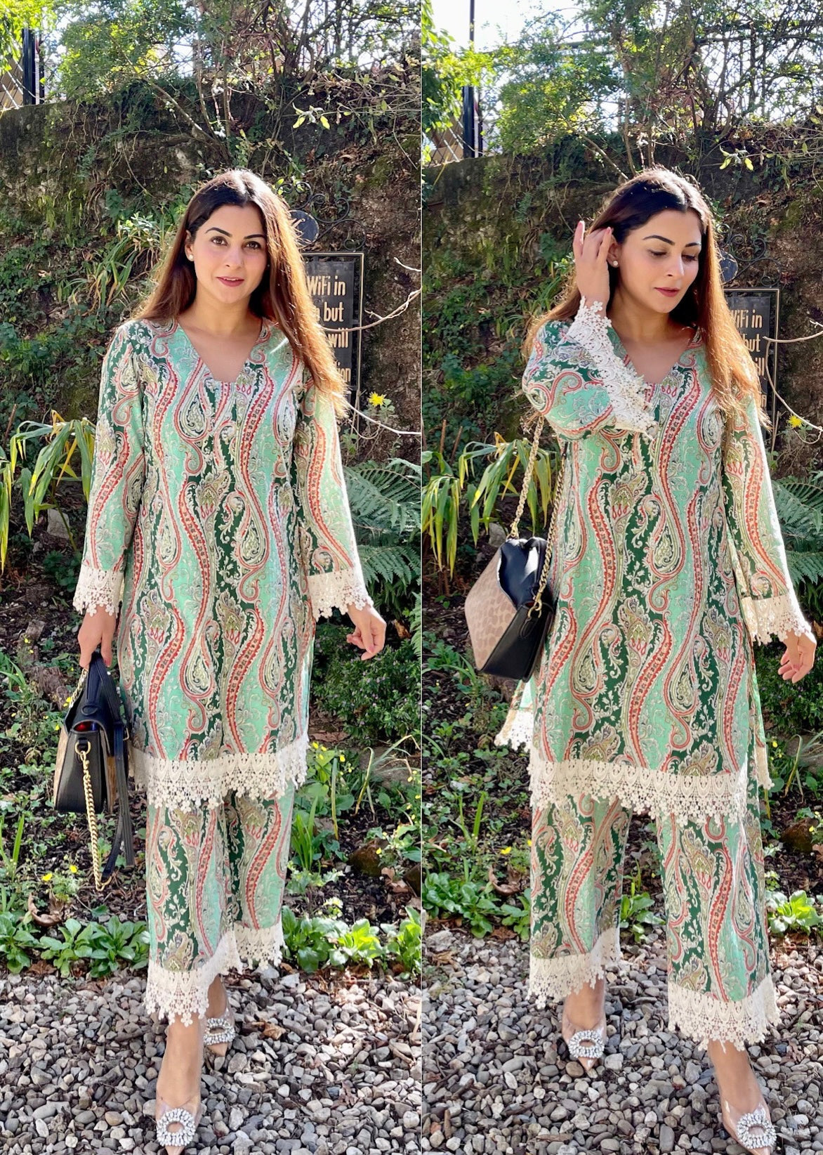 Cotton Paisley Print Suit Set