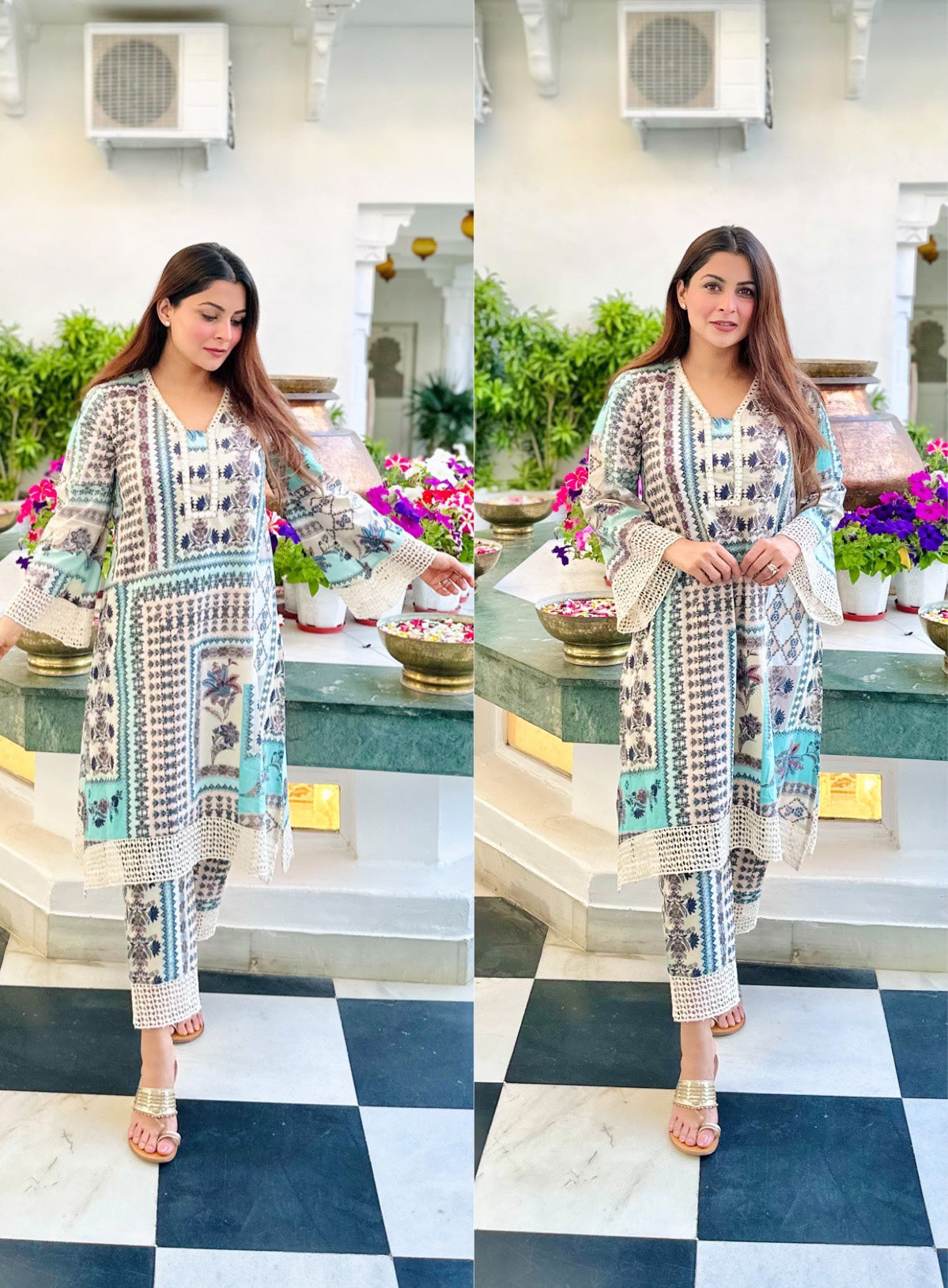 Maze Print Suit Set