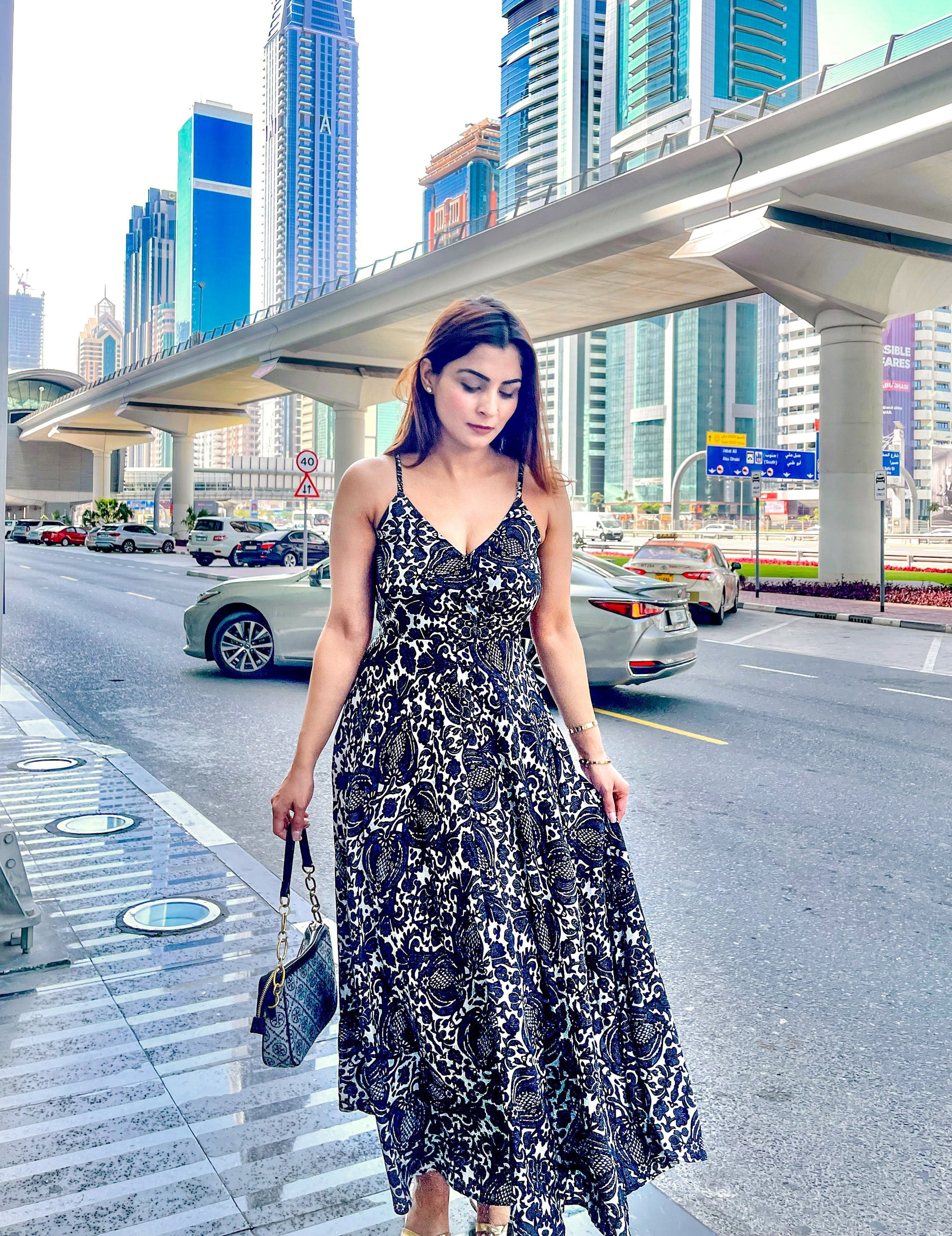 Black & White Strappy Dress