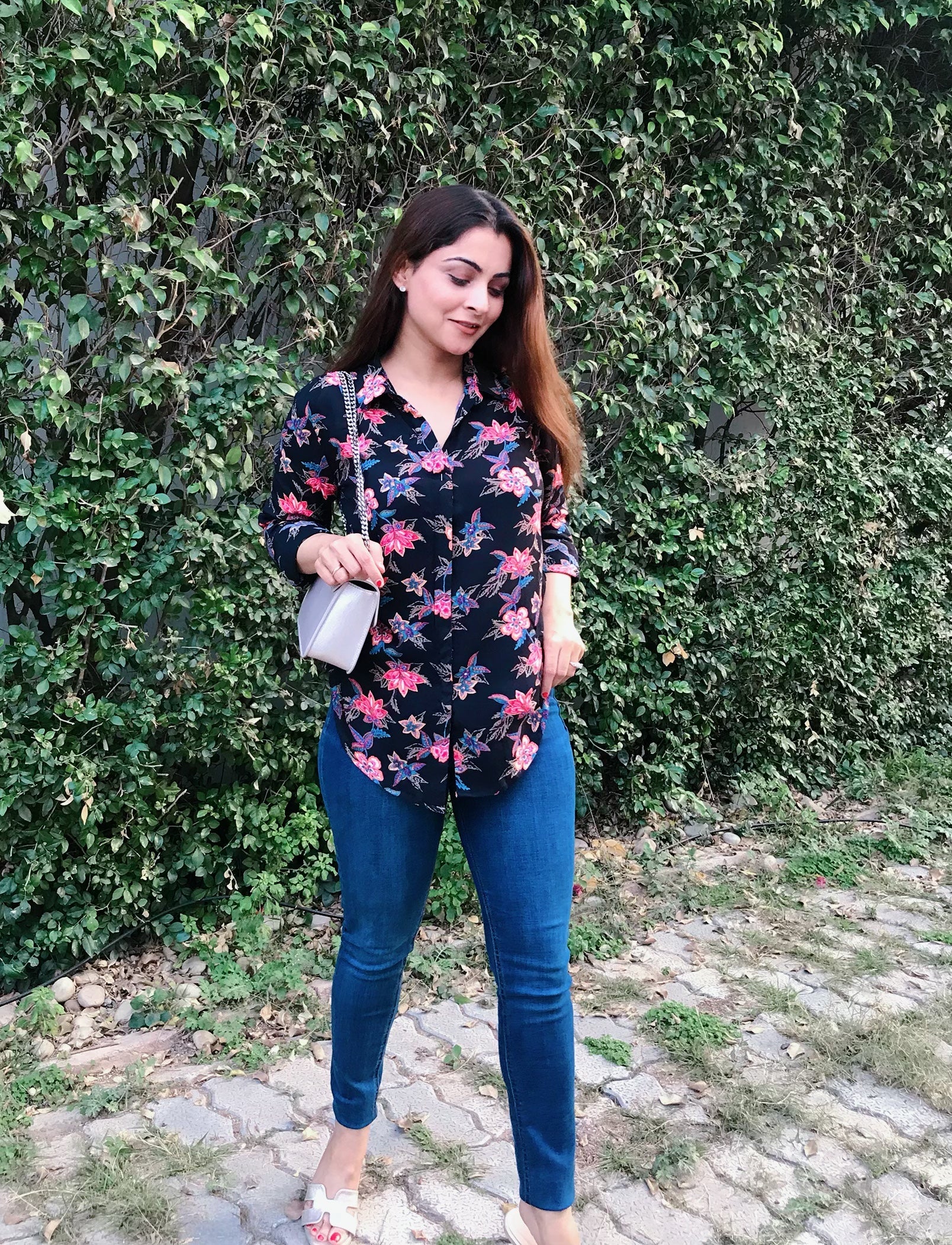 Black Paisley Print Shirt