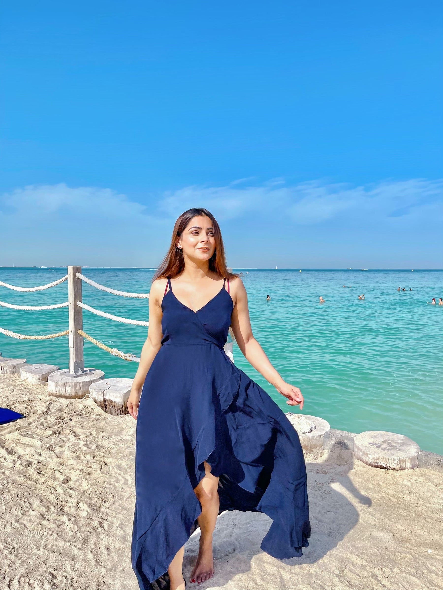 Strappy Blue Beach Dress