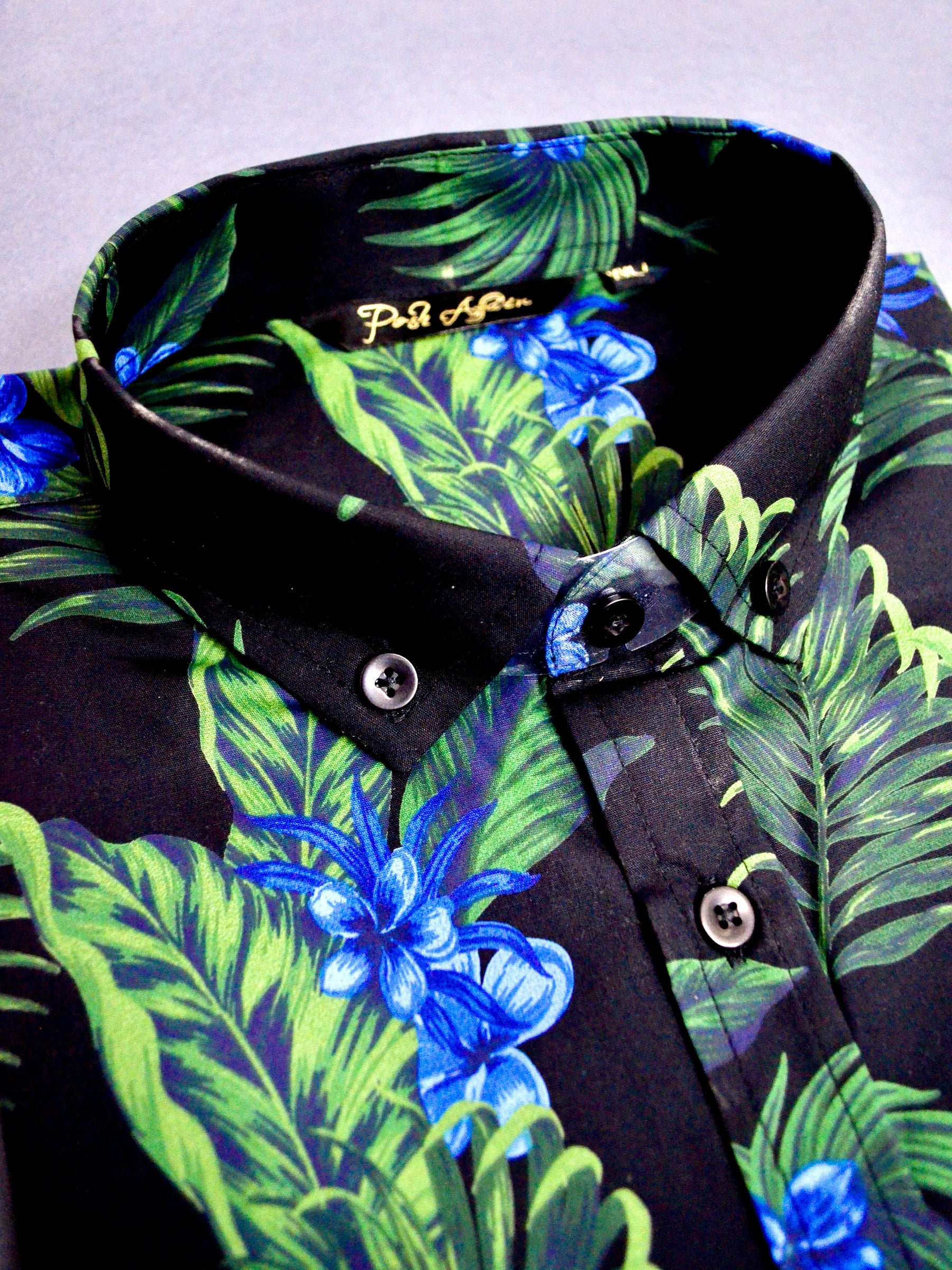 Midnight Garden Print Casual Men's Shirt
