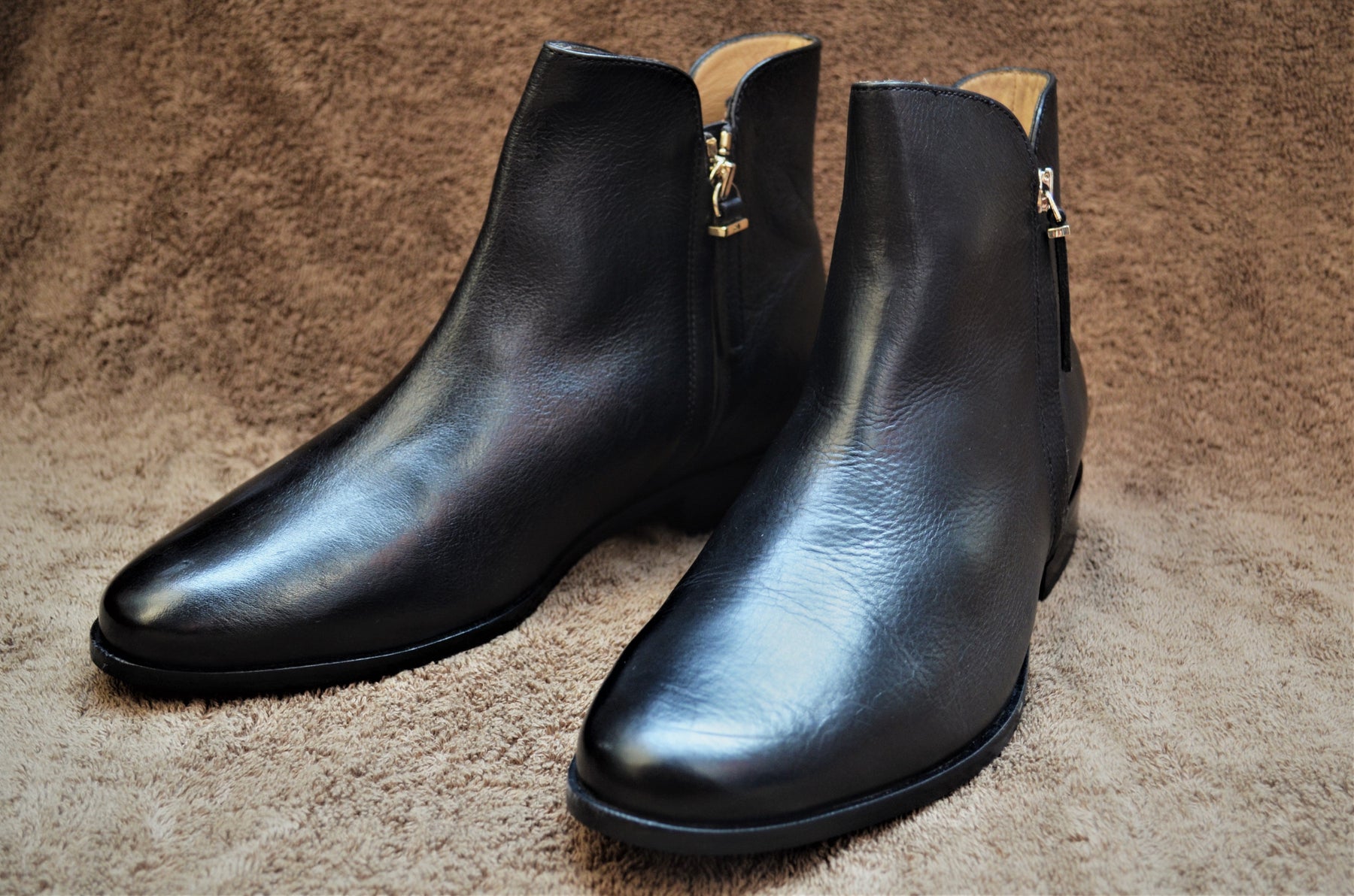 Women Black Leather Ankle Boot