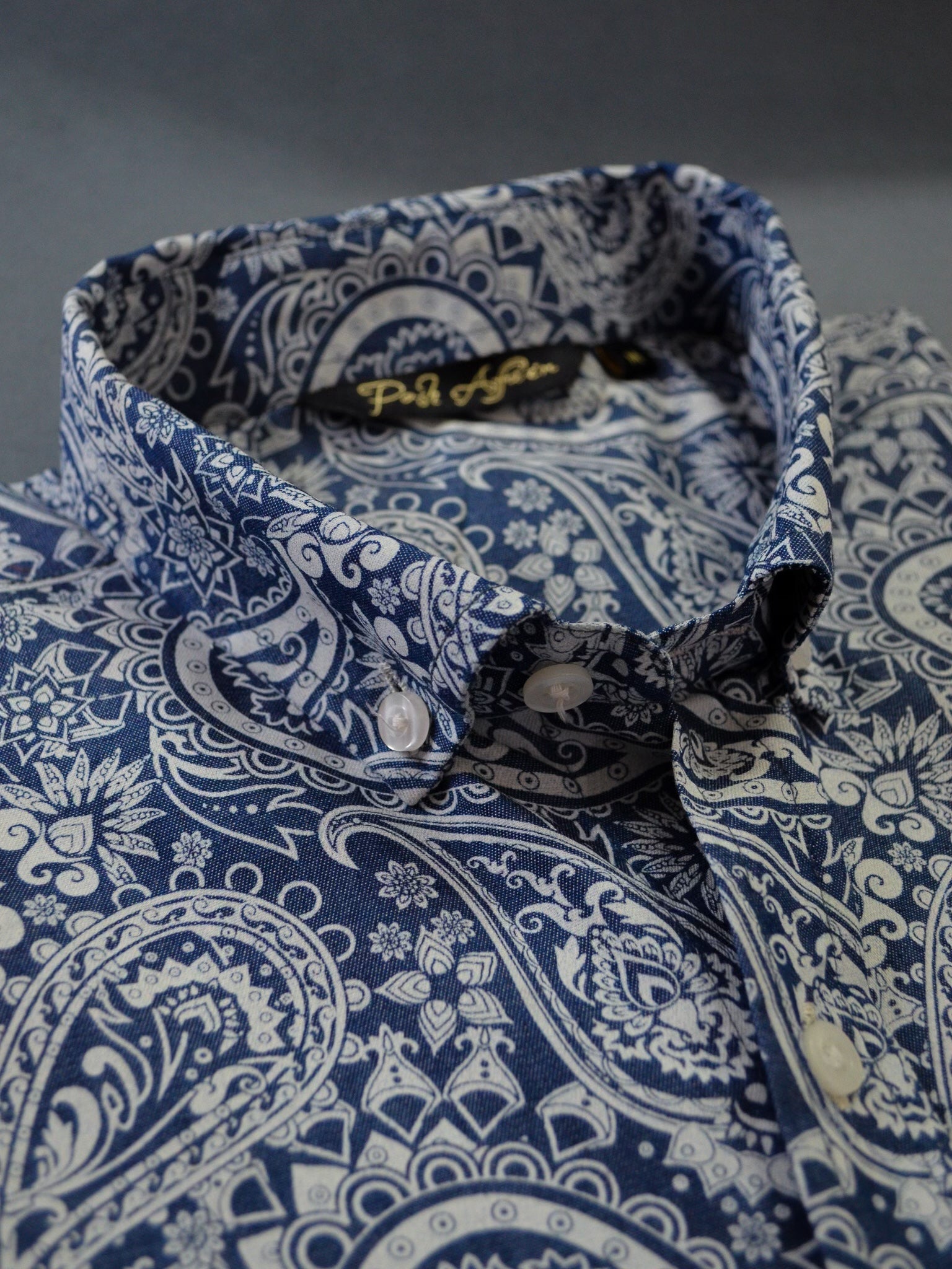 Printed Denim Men’s Casual Shirt