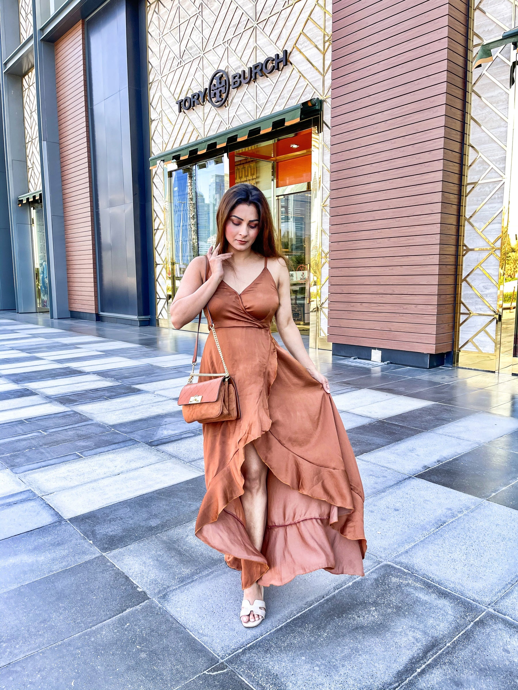 Strappy Satin Beach Dress