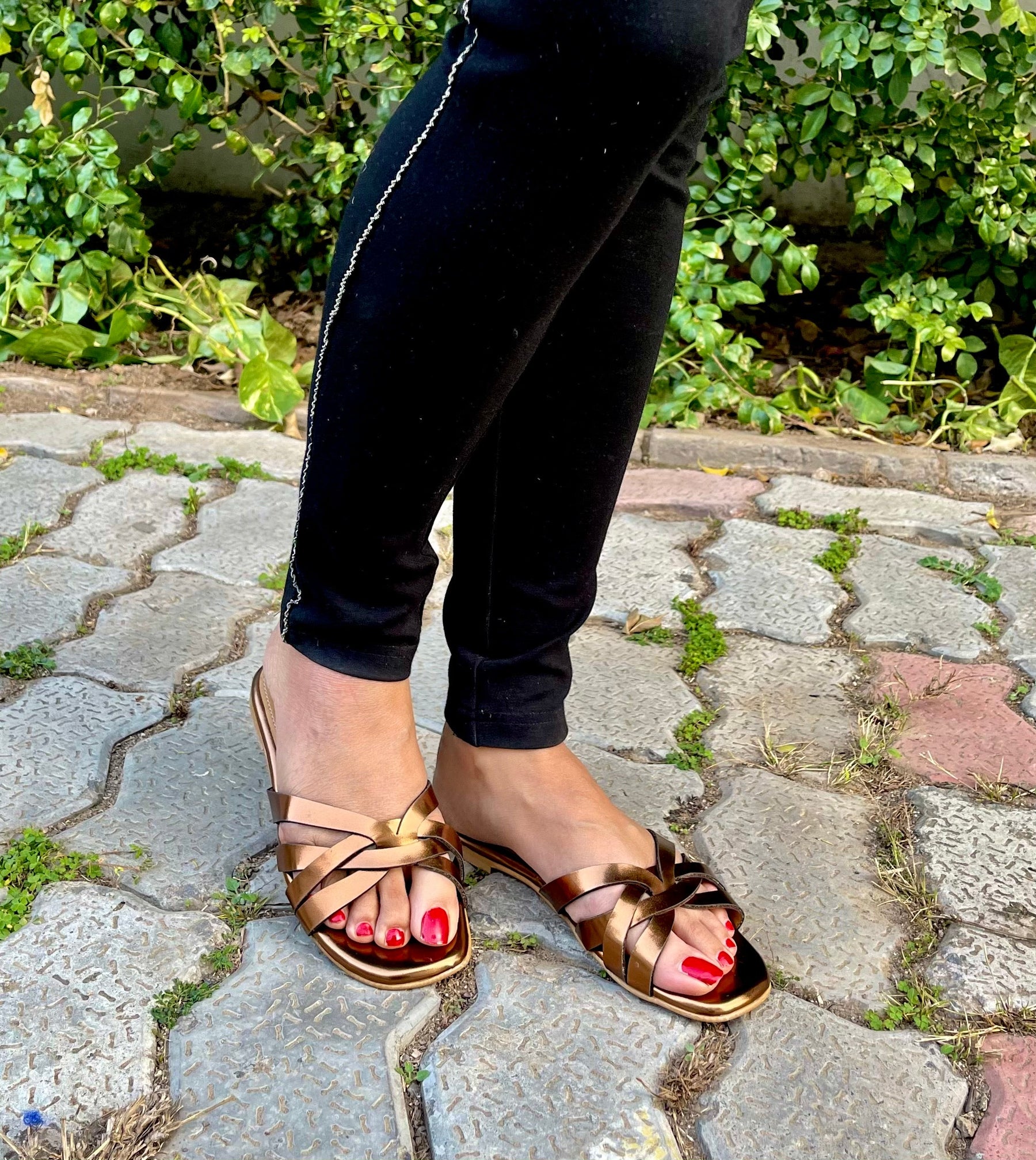Copper Criss Cross Flats