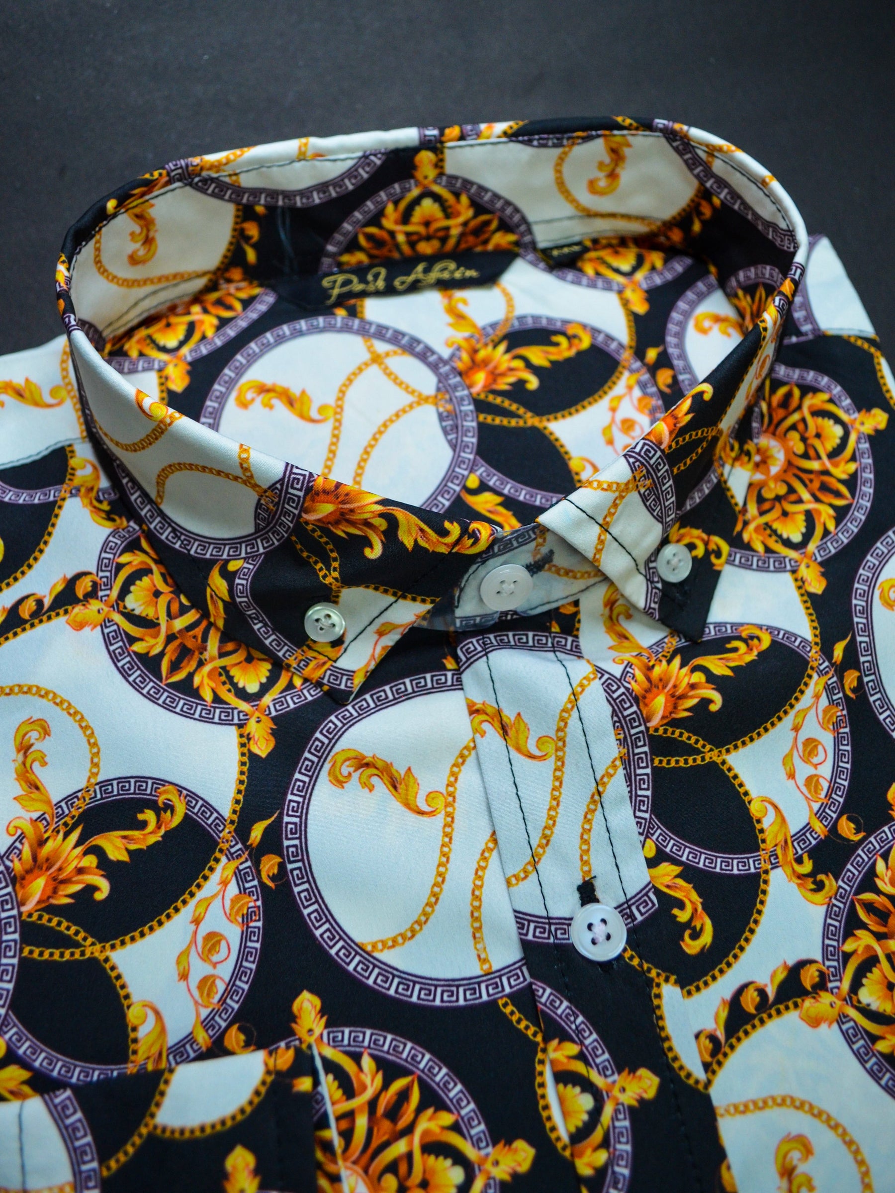 Ornate Print Casual Men's Shirt