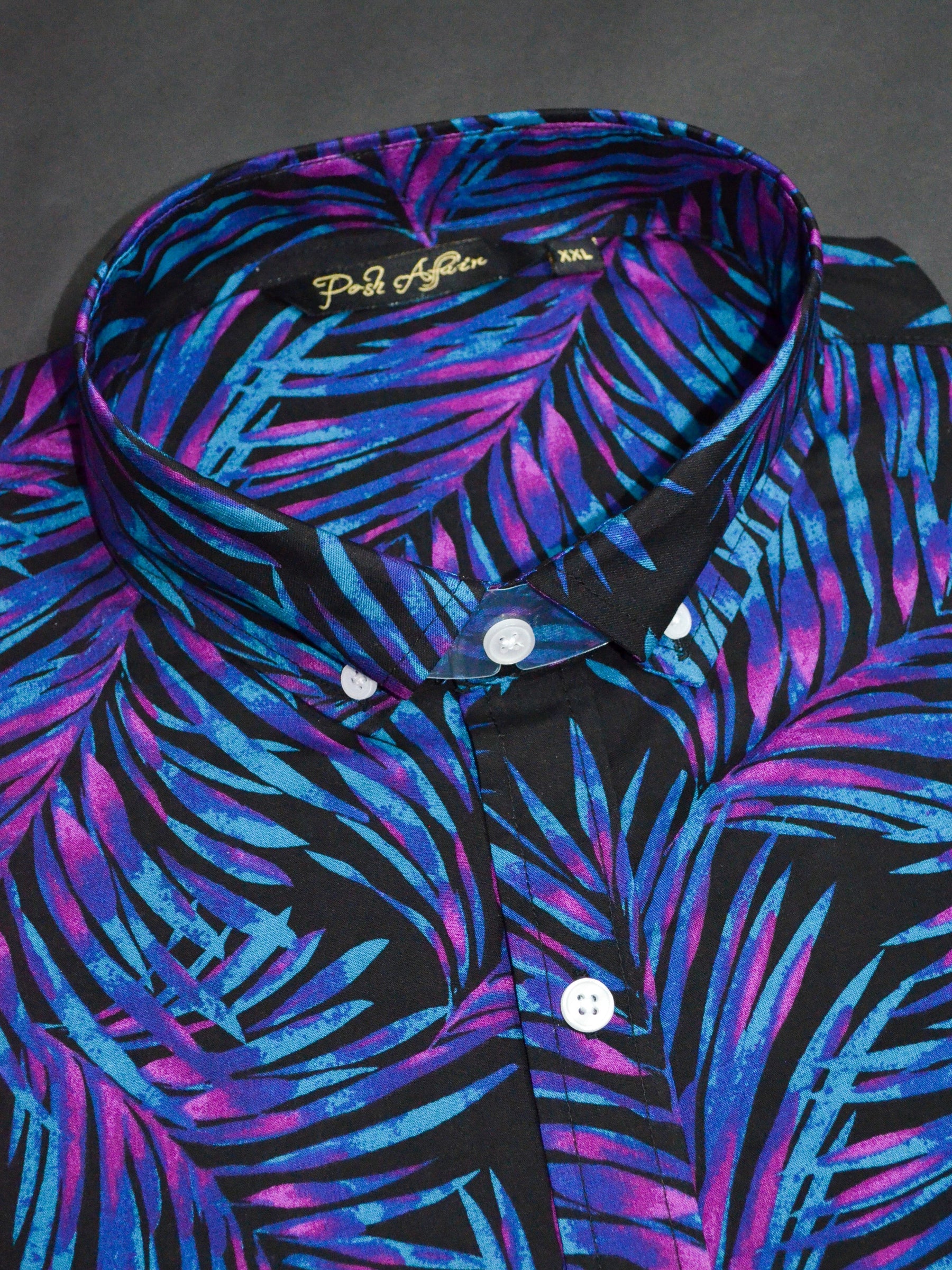 Neon Print Casual Men's Shirt