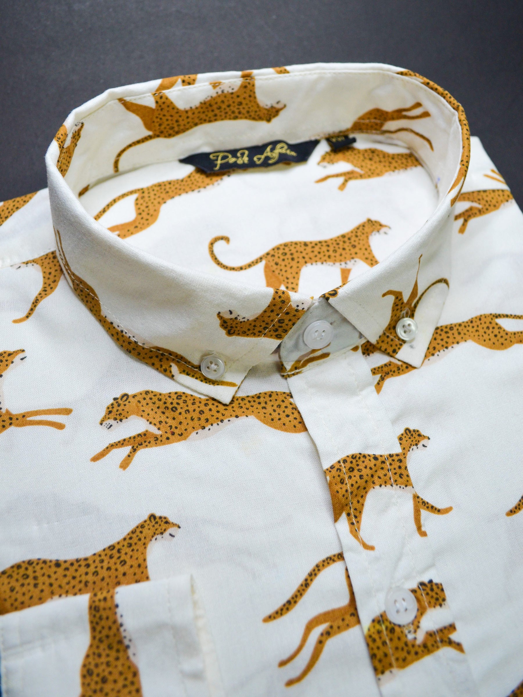 Cheetah Print Casual Men's Shirt