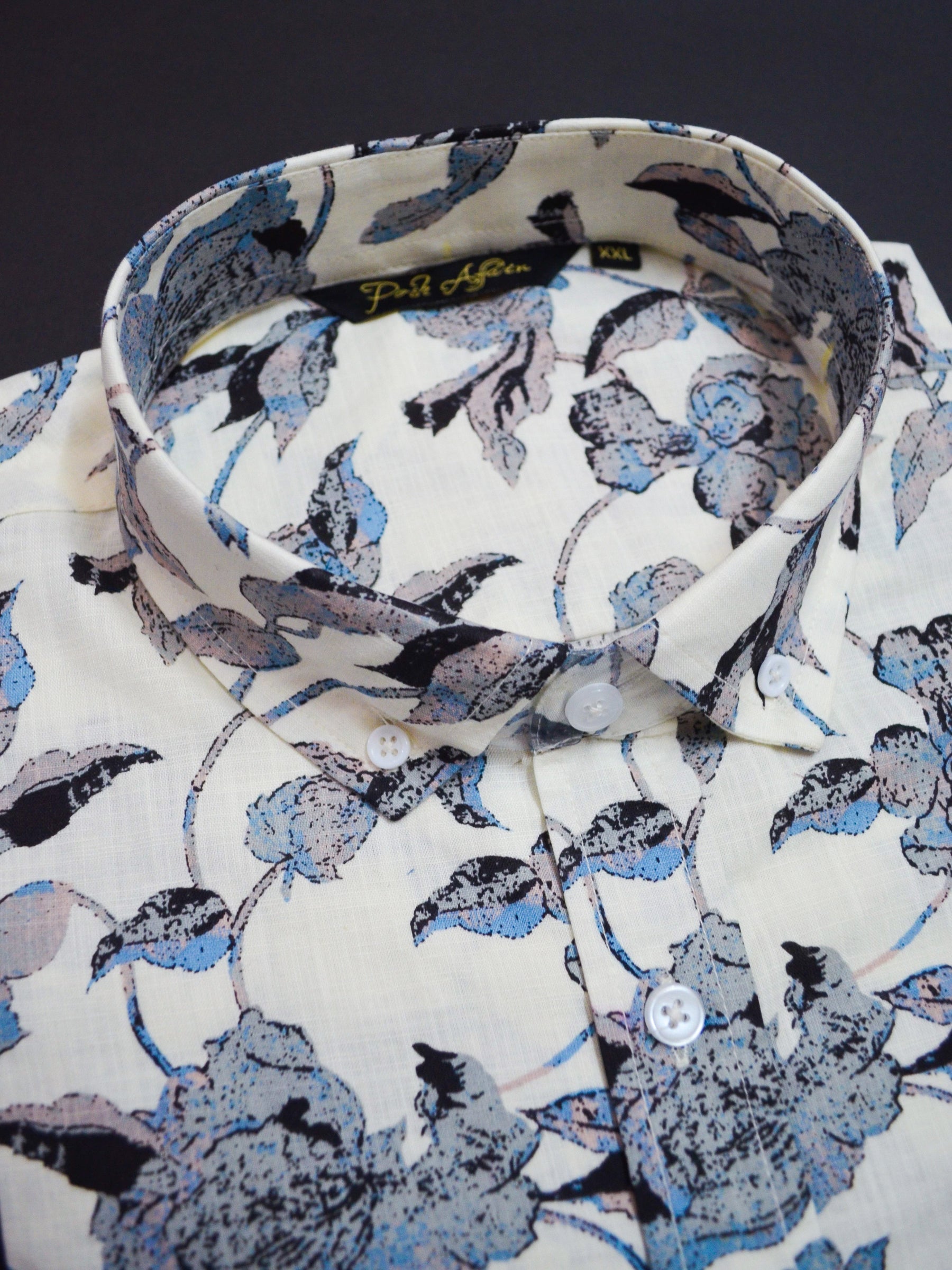 Magnolia Print Casual Men's Shirt