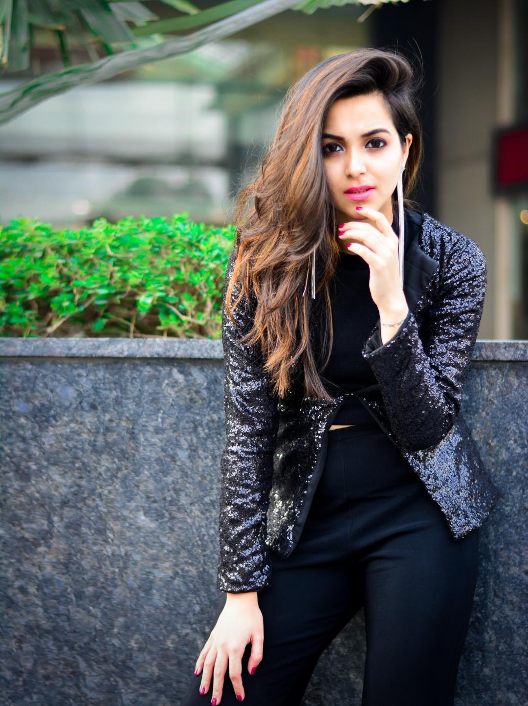 Black Sequins Jacket