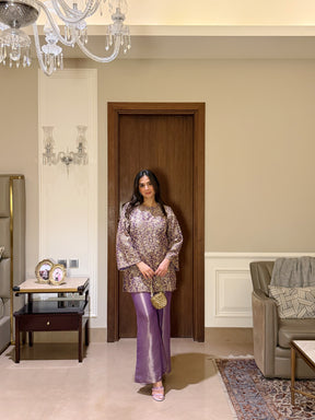 Lavender Beadwork Coord Set