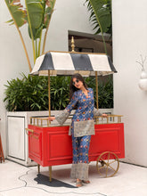Blue Patola Print Zariwork Coord Set