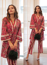 Rose Pink Kurta Pants Set