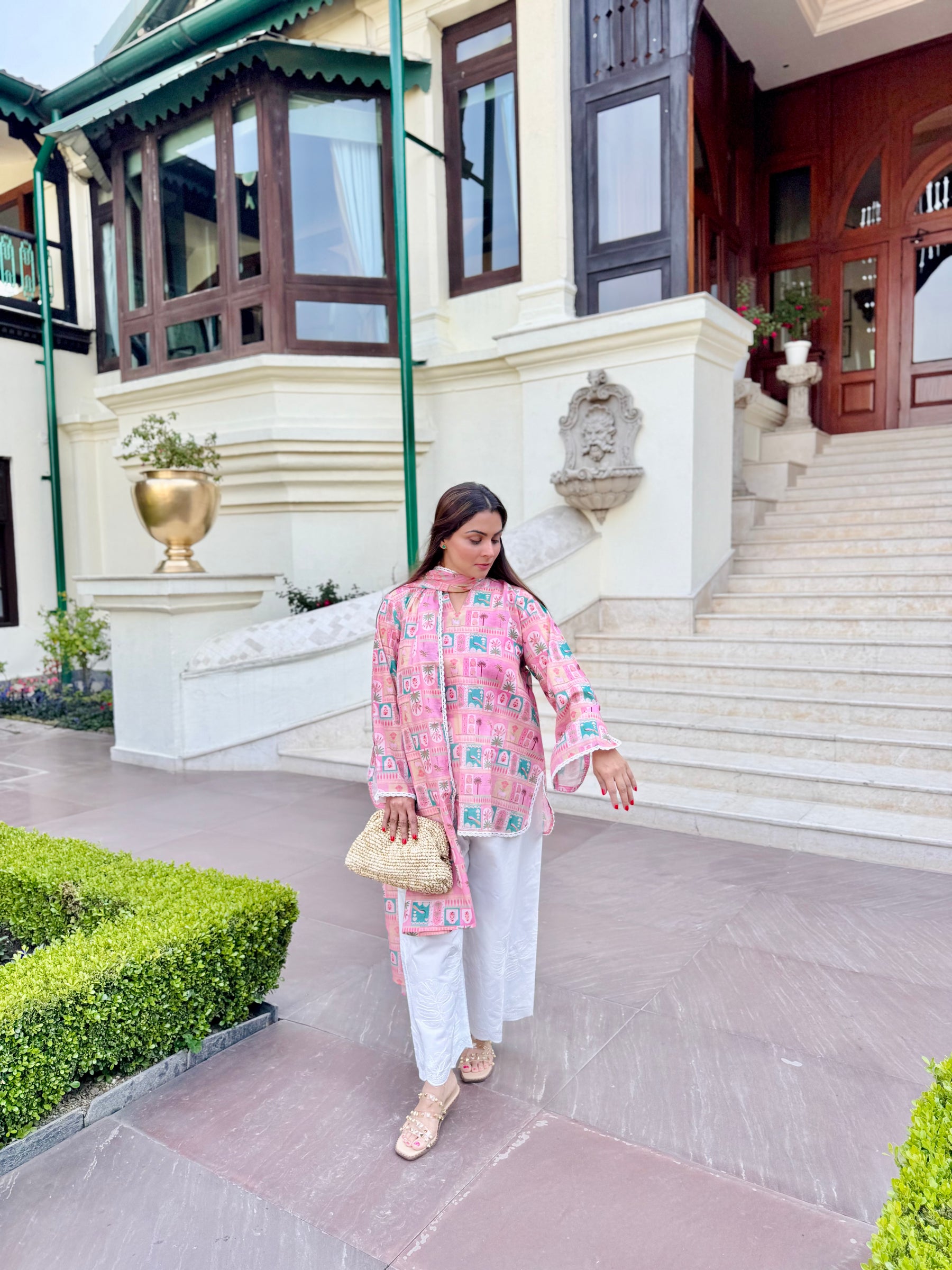 Soft Pink Cotton Kurta Set