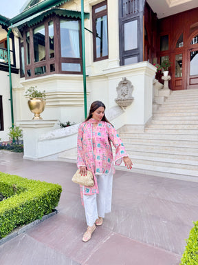 Soft Pink Cotton Kurta Set