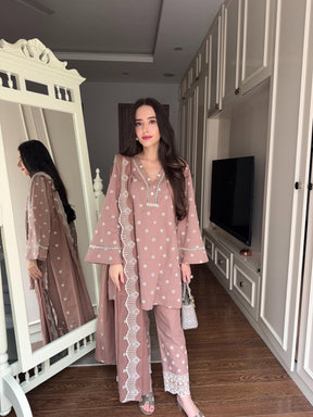 Caramel Brown Cotton suit Set