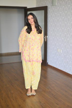 Yellow Embroidered Kurta Set