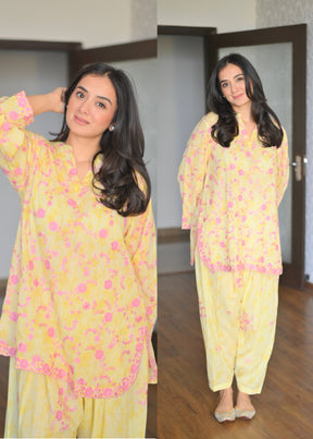 Yellow Embroidered Kurta Set
