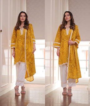 Mustard Paisley Suit Set