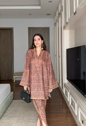 Printed Pashmina Coord Set