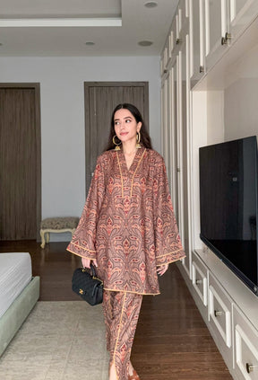 Printed Pashmina Coord Set