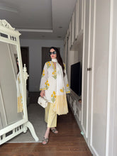 Floral Yellow Block Suit Set