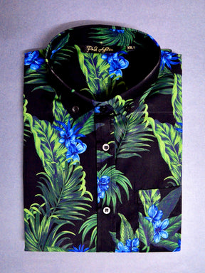 Midnight Garden Print Casual Men's Shirt