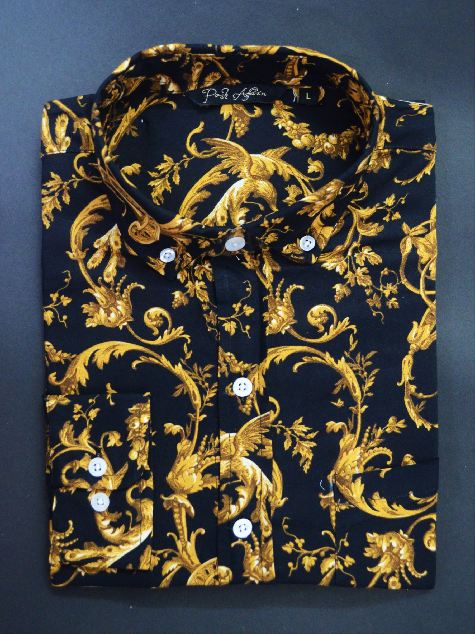 Golden Jewel Print Casual Men's Shirt